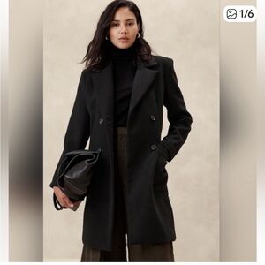 Banana Republic Factory Classic Coat Black Size Medium